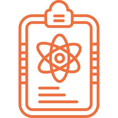 Atom modern simgesi, vektör illüstrasyonu