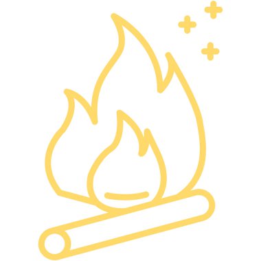 kamp ateşi ikonu vektör illüstrasyonu