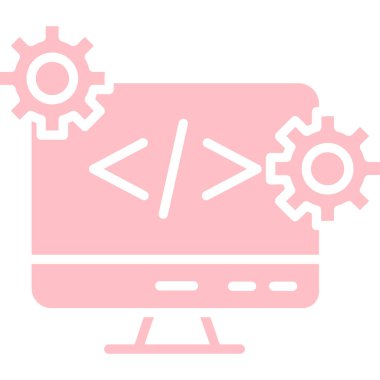 Web simgesi, dişli dizüstü bilgisayarın vektör çizimi