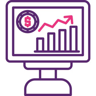 seo ve finans simgelerinin vektör çizimi