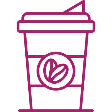 kahve ikonu vektör illüstrasyonu