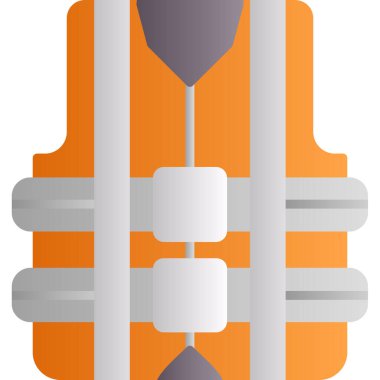 Tek bir turuncu itfaiye ikonunun düz çizimi