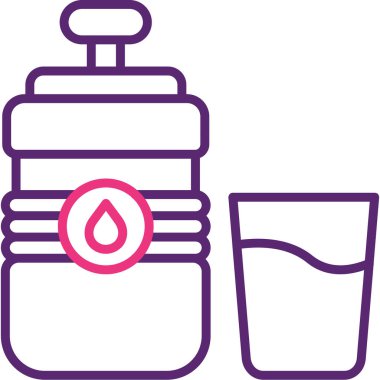 Şişe. Web simgesi basit illüstrasyon