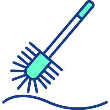 Süpürge. Web simgesi basit illüstrasyon