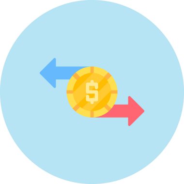 Nakit akışı web simgesi, vektör illüstrasyonu