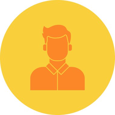 Avatar erkek simgesi. Basit resimleme