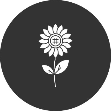 Çiçek. Web simgesi basit illüstrasyon