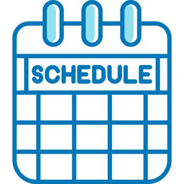 takvim düz ikon vektör illüstrasyonu