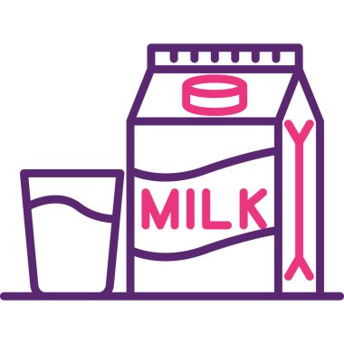 süt şişesi simgesi, vektör illüstrasyonu