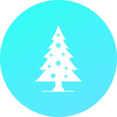 Noel ağacı simgesi, vektör illüstrasyonu