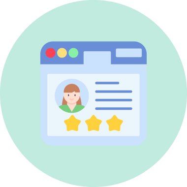 Reyting. Web simgesi basit illüstrasyon