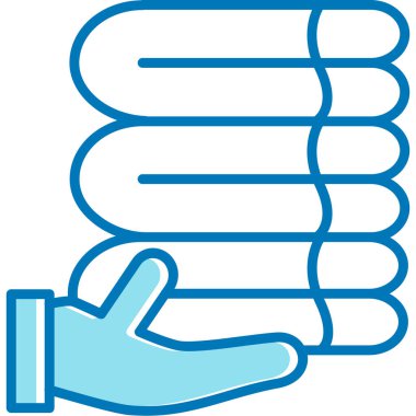 Eldiven simgesi vektör illüstrasyonu