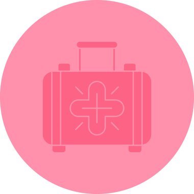 Bavul. Web simgesi basit illüstrasyon