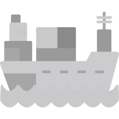 kargo gemisi. Basit resimleme