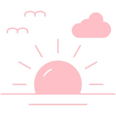 Hava durumu. Web simgesi basit illüstrasyon