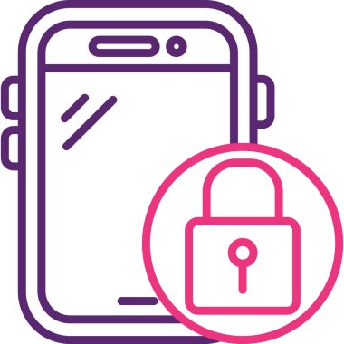 Cep telefonu. Web simgesi basit illüstrasyon