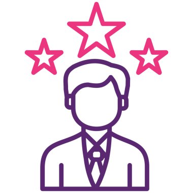 İş adamı simgesi vektör illüstrasyonu