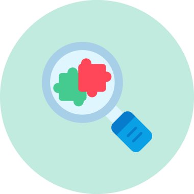 Büyüteç simgesini düz biçimde bul