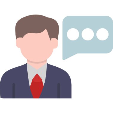 Konuşma balonları işadamı ile