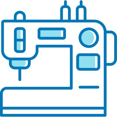 Dikiş makinesi simgesi. Web için dikiş makinesi vektör simgelerinin basit çizimi