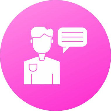 Bir sohbet simgesinin vektör illüstrasyonu