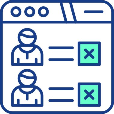 Kişi simgesi, vektör illüstrasyonu