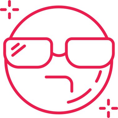 yüz simgesi, vektör çizimi