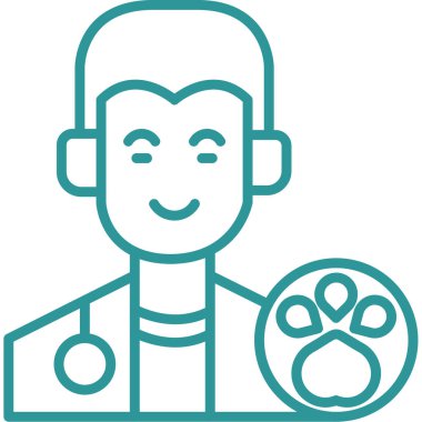 Doktor doktor ikonu. Web için doktor vektör simgelerinin özet çizimi