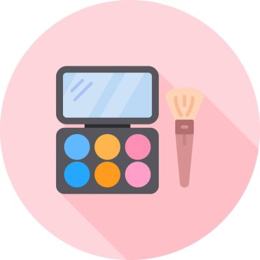 Makyaj. Web simgesi basit illüstrasyon