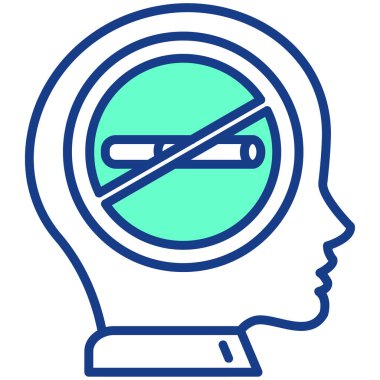 Dumanlı ikon vektör illüstrasyonu yok