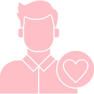 el simgesi olan kalp, vektör illüstrasyonu