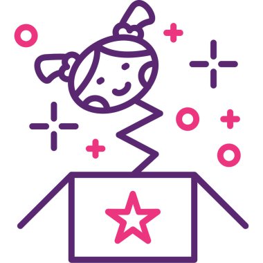 Yıldızlı bir kadının vektör çizimi