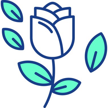 Çiçek. Web simgesi basit illüstrasyon