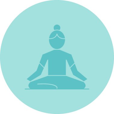 yoga. Web simgesi basit illüstrasyon