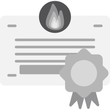 Bir ateş simgesinin vektör illüstrasyonu