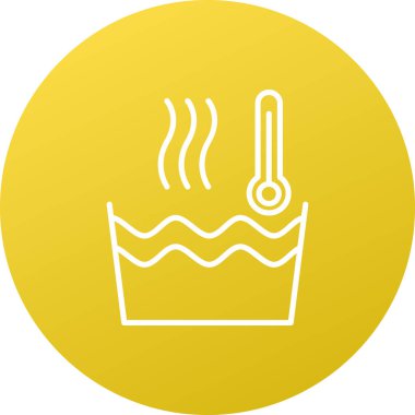 Sıcak su ısı vektör simgesi tasarımı