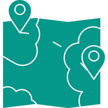 konum pin haritası simgesi doldurulmuş dış hat biçimi