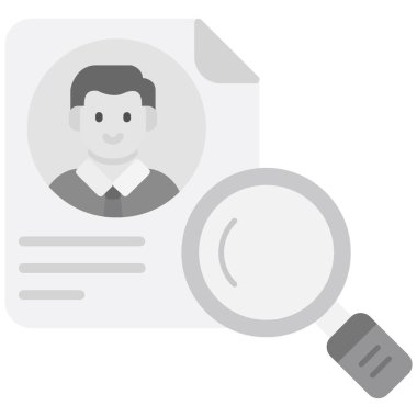 Büyüteci olan birinin vektör illüstrasyonu