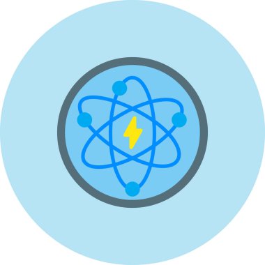 atom simgesi vektör illüstrasyonu