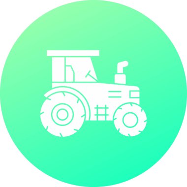 Traktör ikon vektör illüstrasyonu