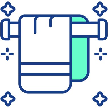 Mavi kutu ikonu. İzole edilmiş beyaz arka plan. vektör illüstrasyonu