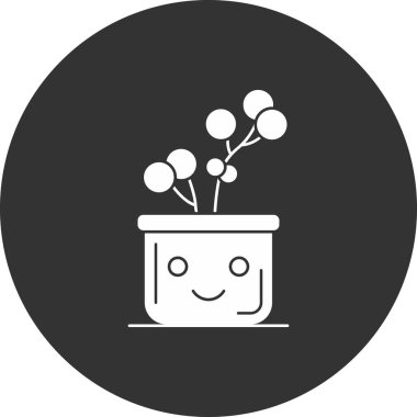 Bitki simgesinin vektör illüstrasyonu