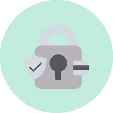 Kilit. Web simgesi basit illüstrasyon