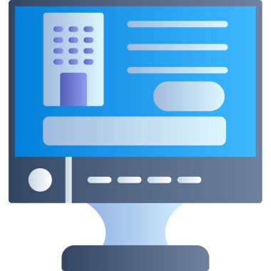 bilgisayar ekranı simgesi düz biçimli