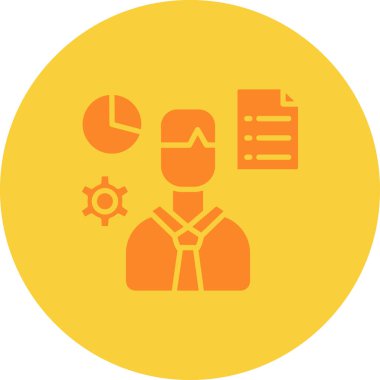 iş düz vektör simgesi