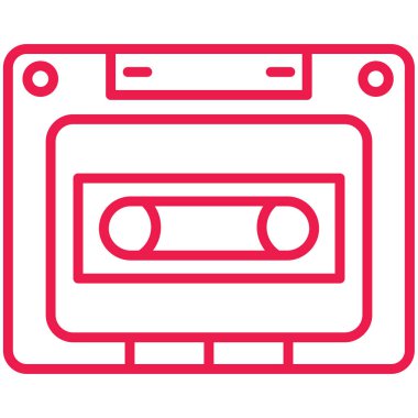 kaset çalar ikon vektör illüstrasyonu
