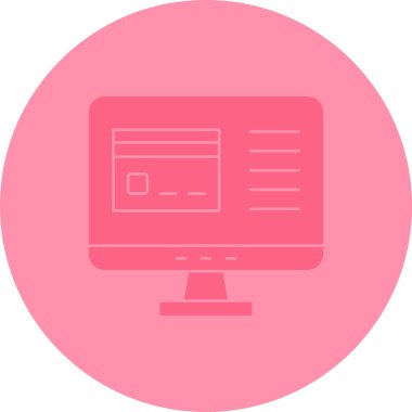 Tarayıcı. Web simgesi basit illüstrasyon