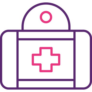 tıbbi çanta modern simge, vektör illüstrasyonu