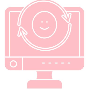 Bilgisayar. Web simgesi basit illüstrasyon