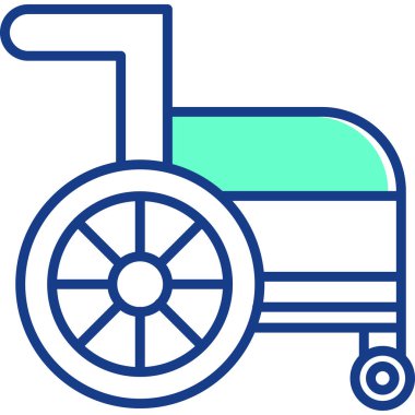 Tekerlekli. Web simgesi basit tasarım